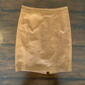 Talbots faux leather skirt in camel